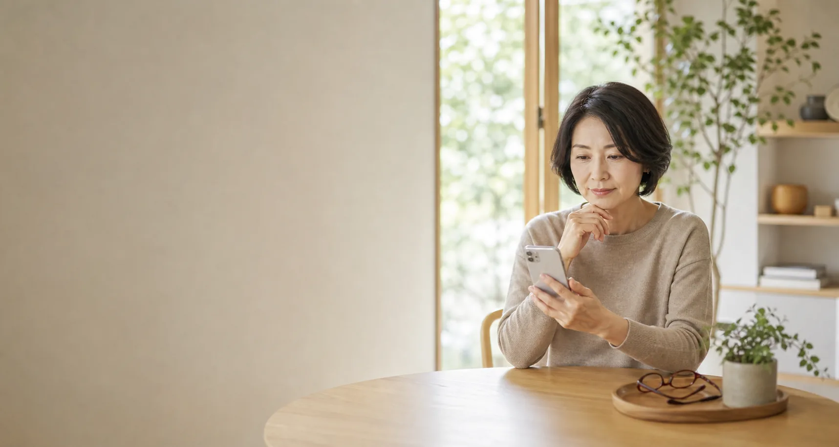 連絡先候補がSMSを受け取る前に内容を確認しているイメージ
